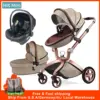 Hot Mom 3 in 1 Baby Pushchair, Baby Stroller,High Landscape Stroller For Newborn Baby,Multiple Accessories,Model F22